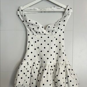 Chic White Polka Dot Dress